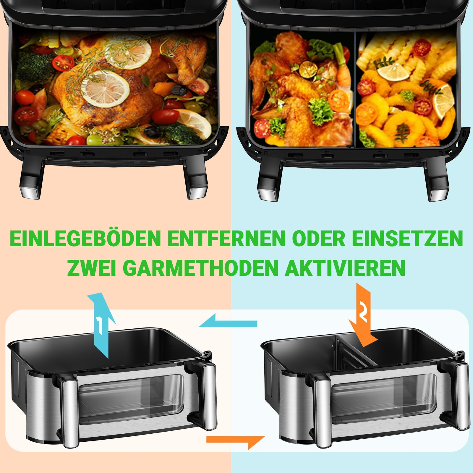 Premium Airfryer 12L (Metall-Design) – Gesund Kochen, Flexibel & Stilvoll
