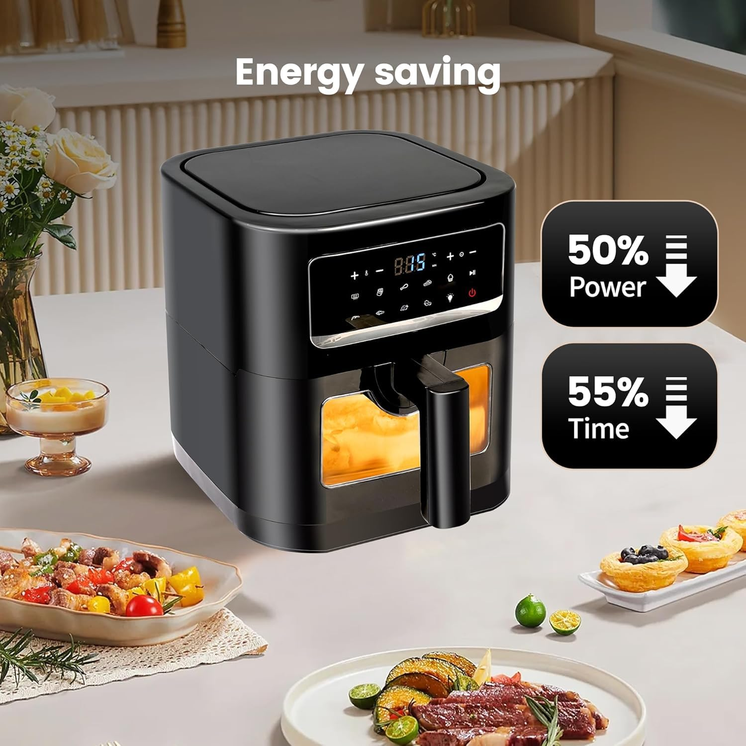 Airfryer 7L mit Sichtfenster – Gesünder Genießen & Effizient Kochen