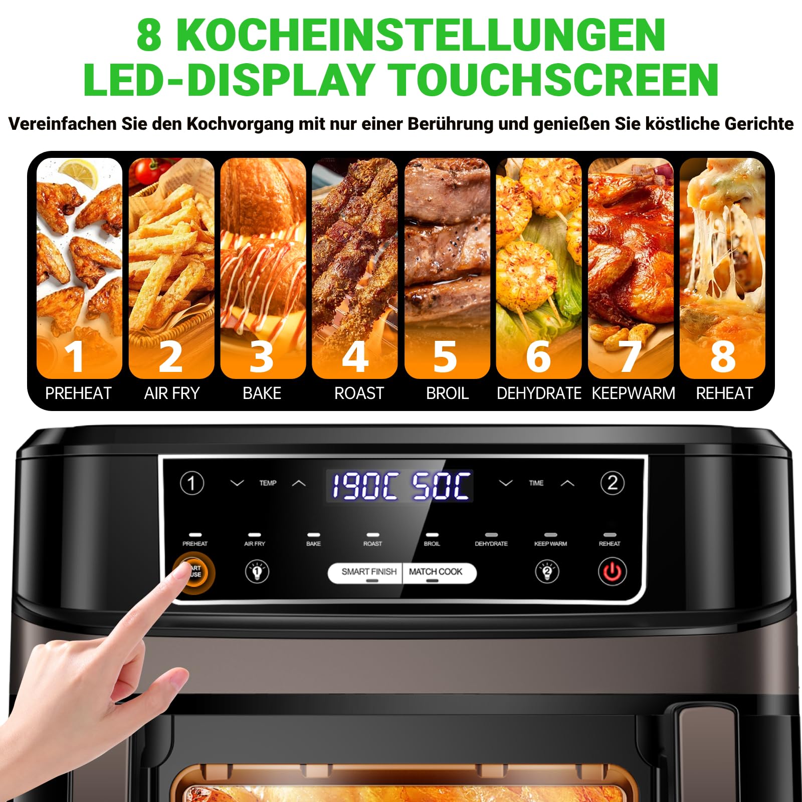 Flexi-Airfryer 12L XXL – Anpassbare Einzel- & Doppelkammer für jede Gelegenheit