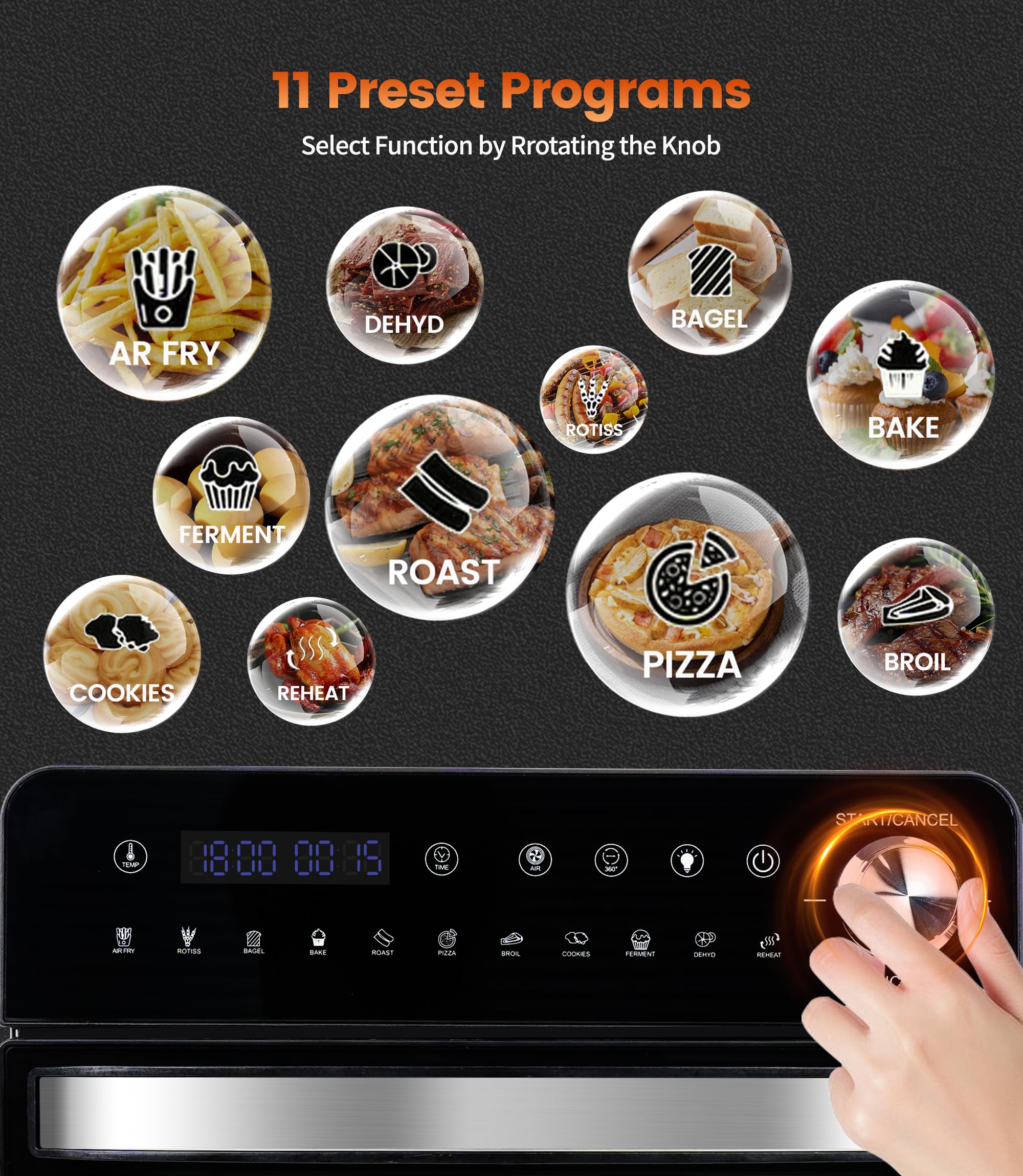14L Mini Backofen & Heißluftfritteuse – 11-in-1 Smart Airfryer Ofen für maximale Vielseitigkeit