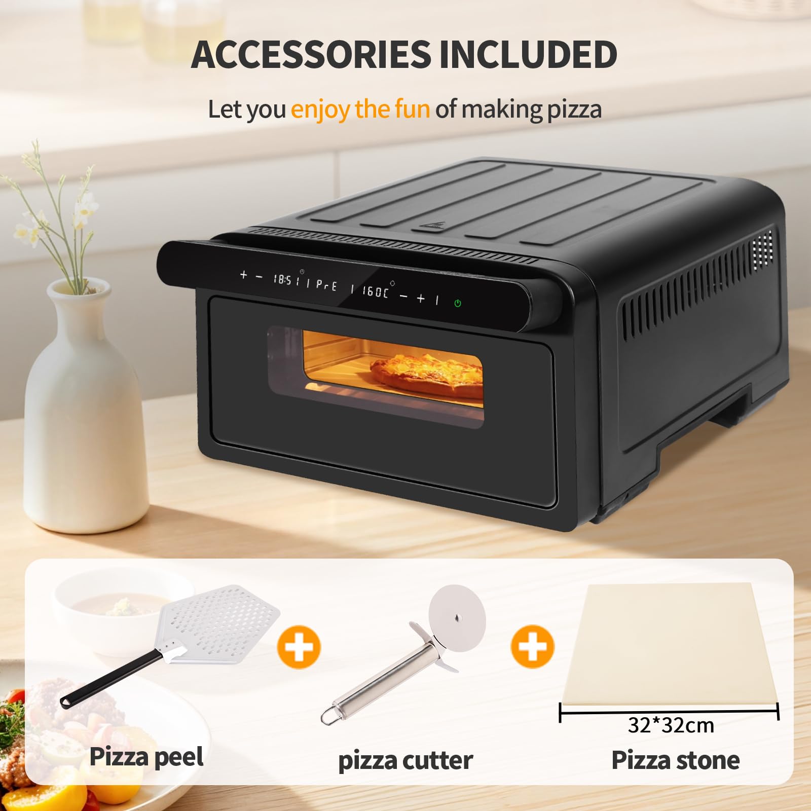 Premium Pizzamaker – Perfekte Pizza in 3 Minuten, wie vom Profi