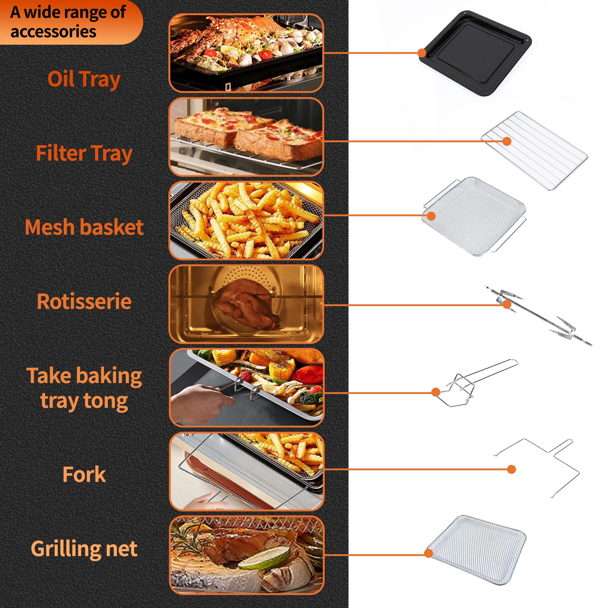 14L Mini Backofen & Heißluftfritteuse – 11-in-1 Smart Airfryer Ofen für maximale Vielseitigkeit