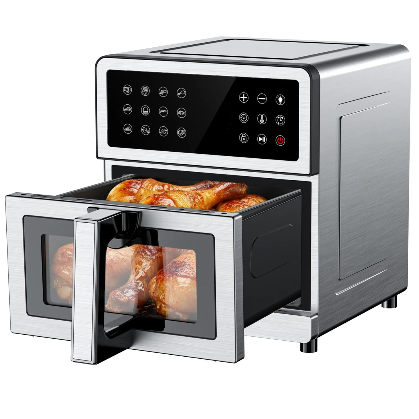 Heißluftfritteuse 8L XXL | Airfryer Ober/Unterhitze Heizelemente