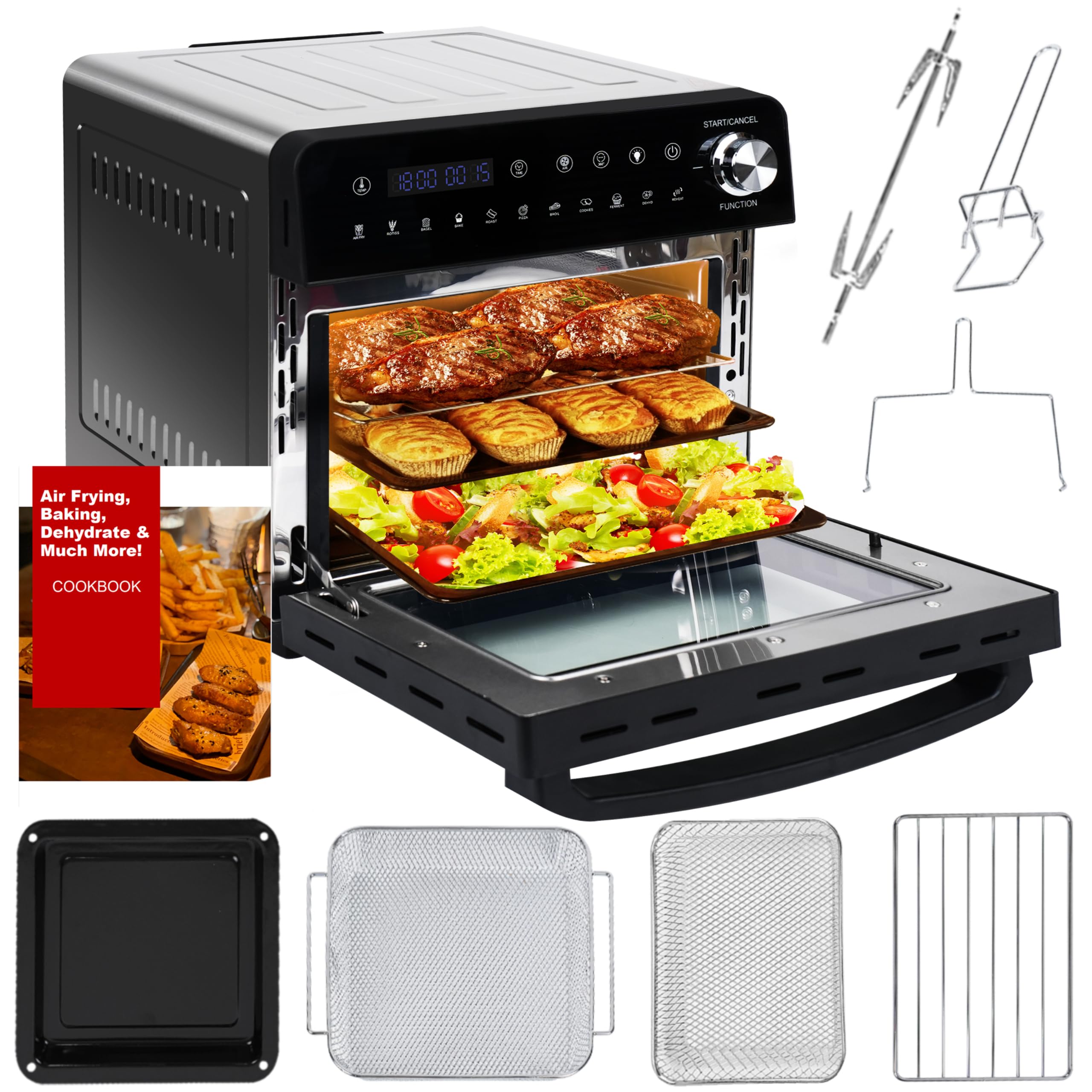 14L Mini Backofen & Heißluftfritteuse – 11-in-1 Smart Airfryer Ofen für maximale Vielseitigkeit