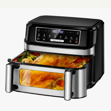 Premium Airfryer 12L (Metall-Design) – Gesund Kochen, Flexibel & Stilvoll